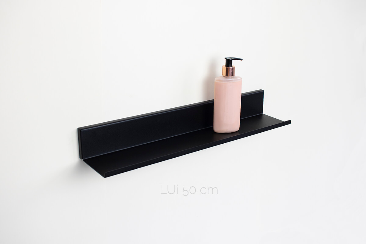 czarna półka łazienkowa LUi 50 cm IMOdesign