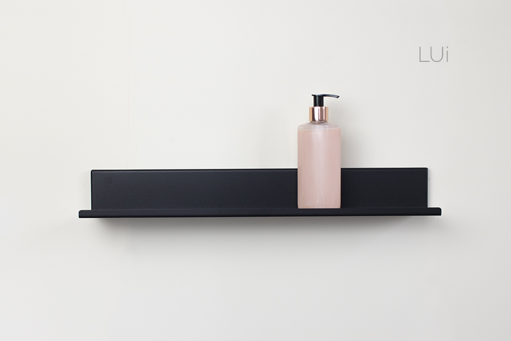 czarna polka lazienkowa LUi 50cm IMOdesign | Nowoczesne akcesoria łazienkowe - IMOdesign