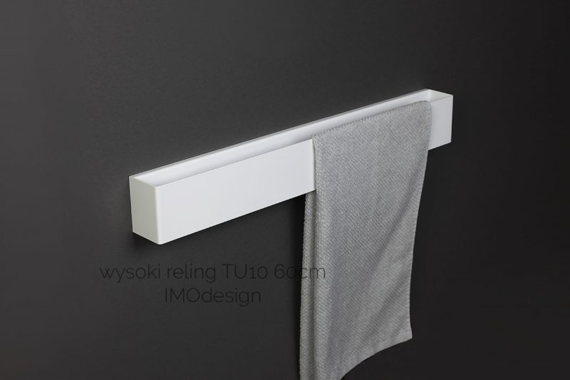 biały wysoki reling TU1060cm IMOdesign | Nowoczesne akcesoria łazienkowe - IMOdesign