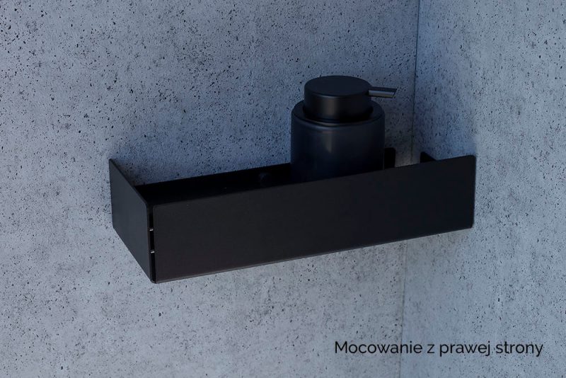 polka narozna pod prysznic SEN mocowanie z prawej strony IMOdesign | Akcesoria łazienkowe - IMOdesign